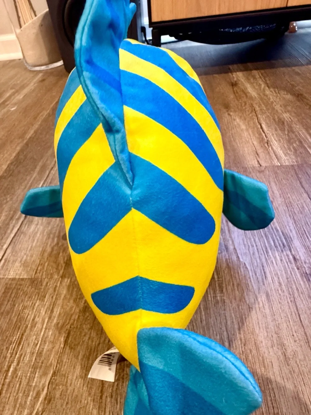 Disney Plush Fish Toy Yellow and Blue - Flounder Style